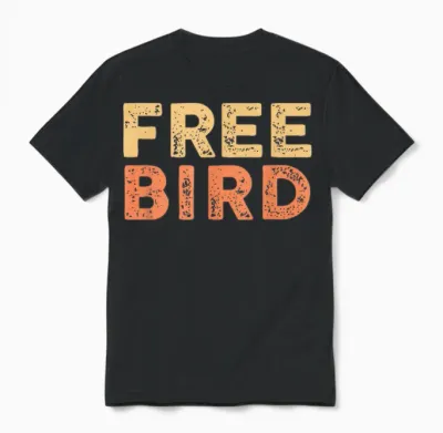 Lyriclyfe Popsocket Free Bird by Ronnie Van Zant & a Collins Unisex T-Shirt - Black