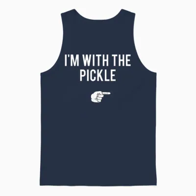 I'm with the Pickle Halloween Costume Party Matching Pickle Unisex Tank Top - Navy