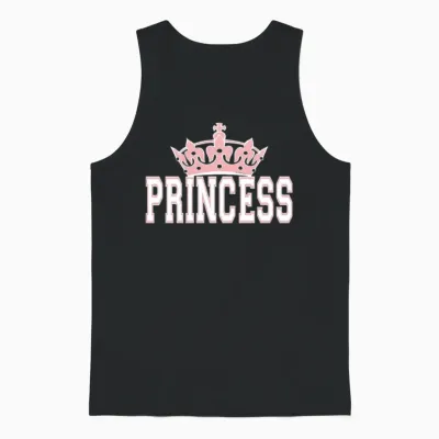 Princess Womens Unisex Tank Top - Black