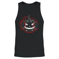 Halloween Shirt, Baseball Scary Pumpkin Sports Unisex Tank Top - Black – 2
