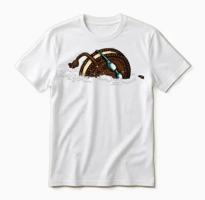 Funny Swimming Oreo Unisex T-Shirt - White