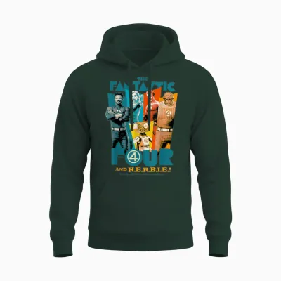 Marvel the Fantastic Four: First Steps Fantastic 4 & Herbie Unisex Hoodie - Forest