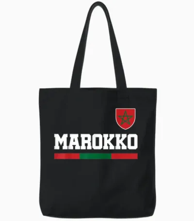 Marokko Geschenk Flagge Morocco Marokkaner Berber Nafri Tote Bags - Black