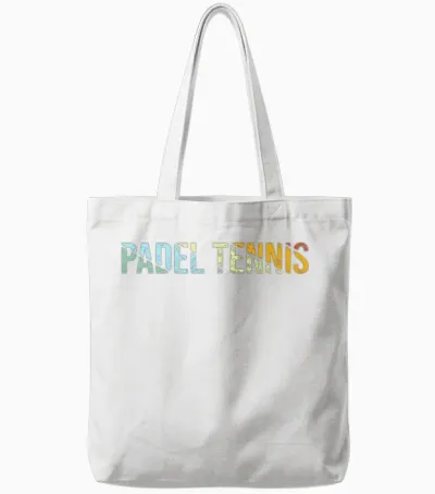 Padel Tennis Retro Tote Bags - White