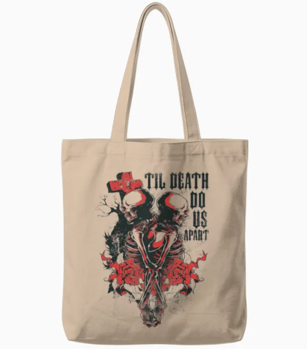 Till Death Do Us Apart Tote Bags in Natural