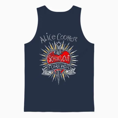 Alice Cooper Vintage School's Out Forever Unisex Tank Top - Navy