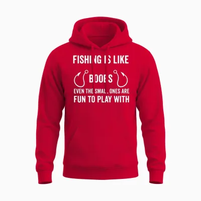 Funny Fishing Unisex Hoodie - Red