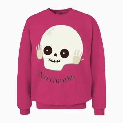 No Thanks Funny Halloween Unisex Sweatshirt - Heliconia