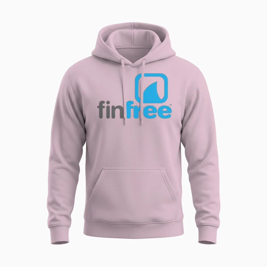Finfree™ Logo Official Hires.png Unisex Hoodie in Light Pink