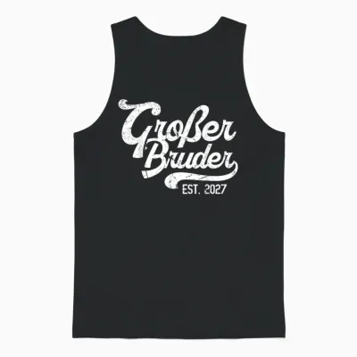 Großer Bruder 2027 Werdender Grosser Bruder Schwangerschaft Unisex Tank Top - Black
