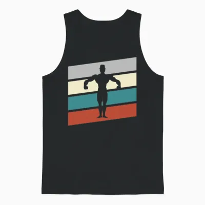 Body Building Retro Unisex Tank Top - Black