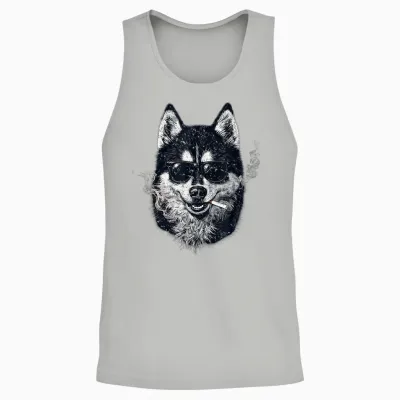 Lustiger Hund Mit Aufschrift "best Husky Dad Ever" Für Männer Und Jungen Unisex Tank Top - Ash