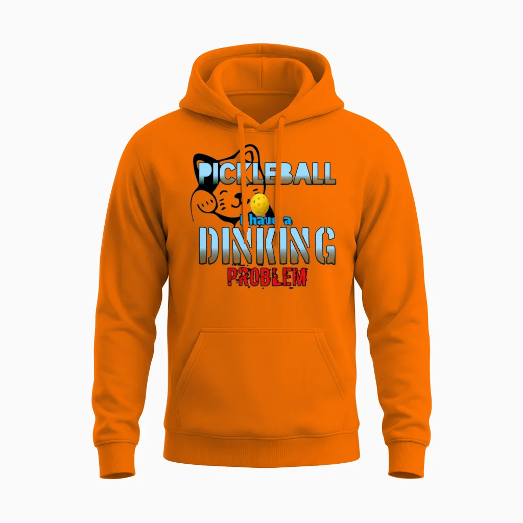 Funny Pickleball Unisex Hoodie in Safety Orange
