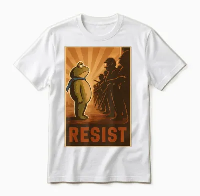Portland Frog Protest for Men and Women Unisex T-Shirt - White