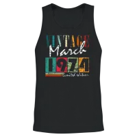 March 1974 Jubilee 1974 Legends March Unisex Tank Top - Black – 2