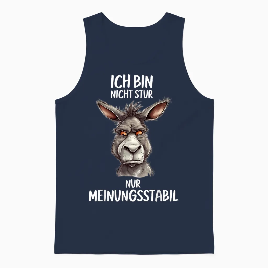 Lustiges Ich Bin Nicht Stur Nur Meinungsstabil Esel Geschenk Unisex Tank Top in Navy
