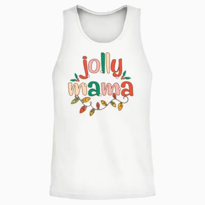 Retro Christmas Unisex Tank Top - White