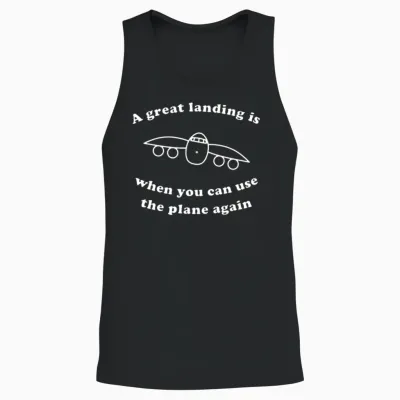 Pilot Unisex Tank Top - Black