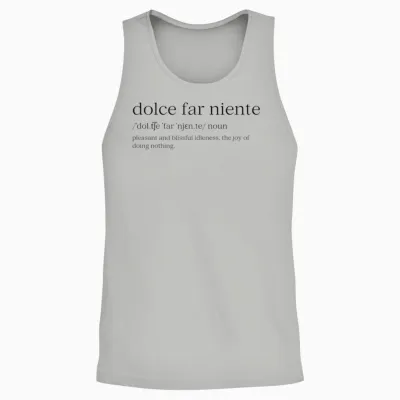 Dolce Far Niente #32 a – Ruhiger Urlaub Unisex Tank Top - Ash