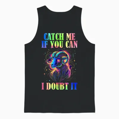 Catch Me if You Can, I Doubt It T-Shirt, Black, S Unisex Tank Top - Black