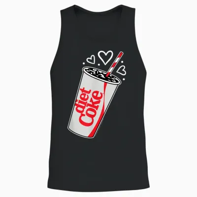 Coca-Cola - Diet Coke Heart Bubbles Unisex Tank Top - Black