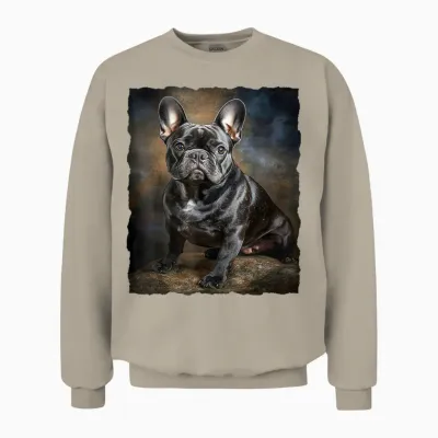 Französische Bulldogge Hunde Design Für Hundeliebhaber Unisex Sweatshirt - Sand