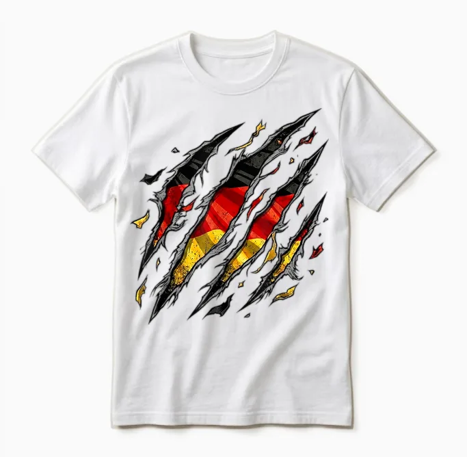 Deutschland Design Mit Der Deutschen Flagge Germany Unisex T-Shirt in White