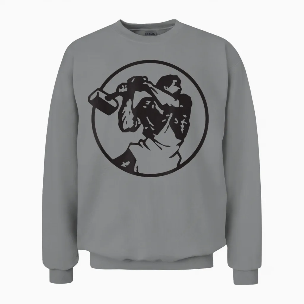 And One Band T-Shirt, White Music Lovers Gift Unisex Sweatshirt in Sport Grey