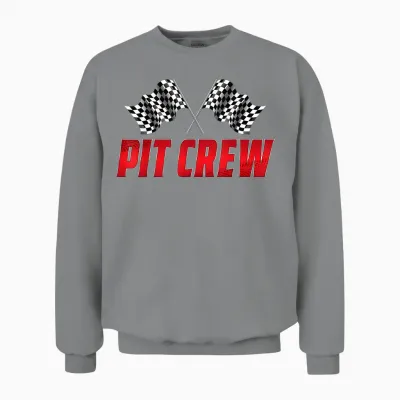 Pit Crew Race Car Birthday Family Racing Adult Unisex Sweatshirt - Sport Grey