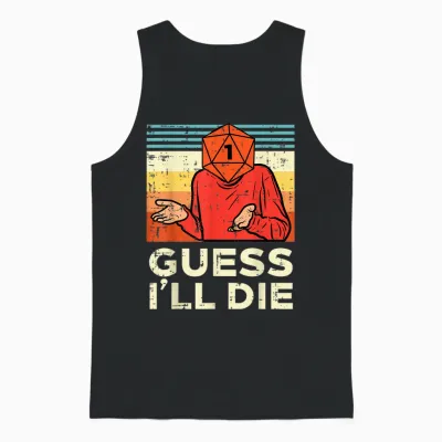 Rpg Gamer 1 Guess Ill Die Retro Men Boys Unisex Tank Top - Black