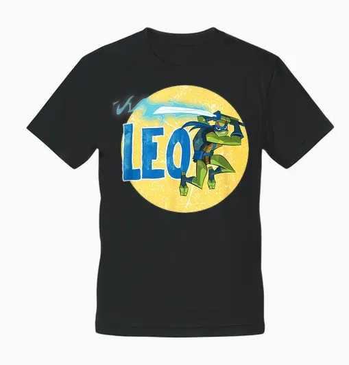 Leonard "leo" the Ninja Turtle Unisex T-Shirt - Black