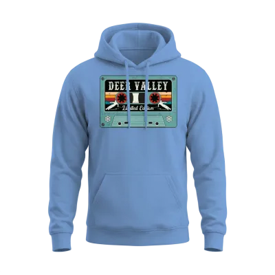Vintage Deer Valley Ski Unisex Hoodie - Carolina Blue