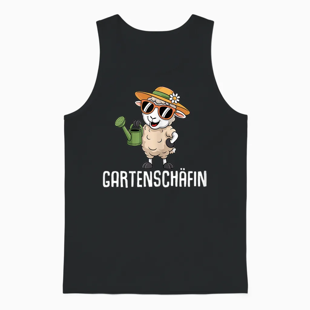 Women's Garden Sheep - Cute Sheep Gardener T-Shirt, Black, S Unisex Tank Top in Black