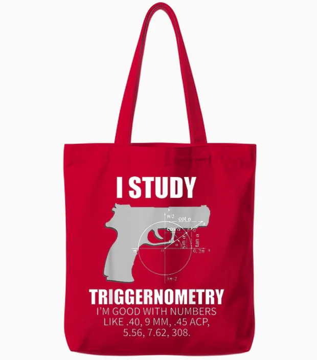 Triggernometry Gun Owner 2nd Amendment Rights Gift Tote Bags in Red