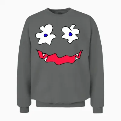 Funny Face Unisex Sweatshirt - Graphite Heather