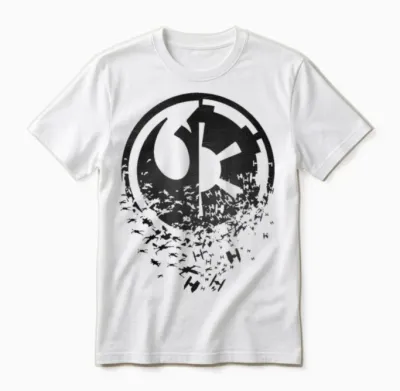 Star Wars Classic Rebel Alliance & Galactic Empire Split Unisex T-Shirt - White