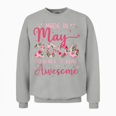 Mai 2006 Cool Cadeau Anniversaire 20 Ans Pour Filles Unisex Sweatshirt - Ash