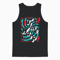 The Rocky Horror Show Let's Do the Time Warp Musical Unisex Tank Top in Black - 1