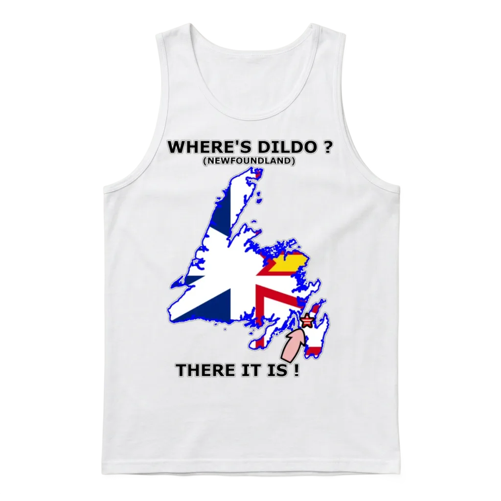 Where's Dildo Newfoundland Unisex Tank Top - White