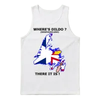 Where's Dildo Newfoundland Unisex Tank Top - White – 1