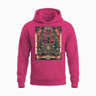 60s Retro Style Unisex Hoodie - Heliconia