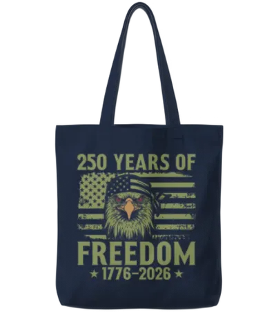 250 Years America Anniversary, Independence Day Tote Bags - Navy