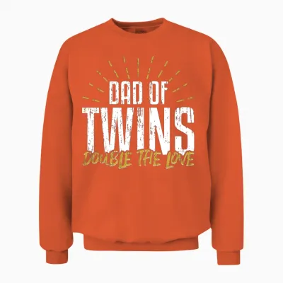 Twins Dad Unisex Sweatshirt - Orange