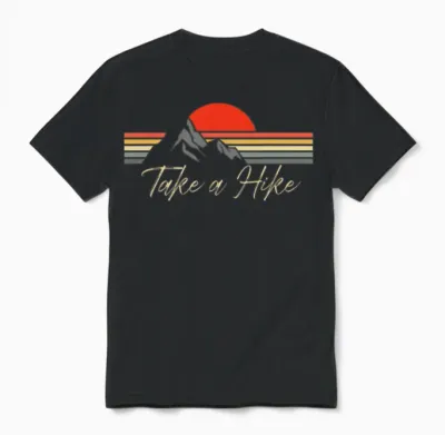 Hiking Apparel Outdoor Backpacking Camping Hiking Unisex T-Shirt - Black