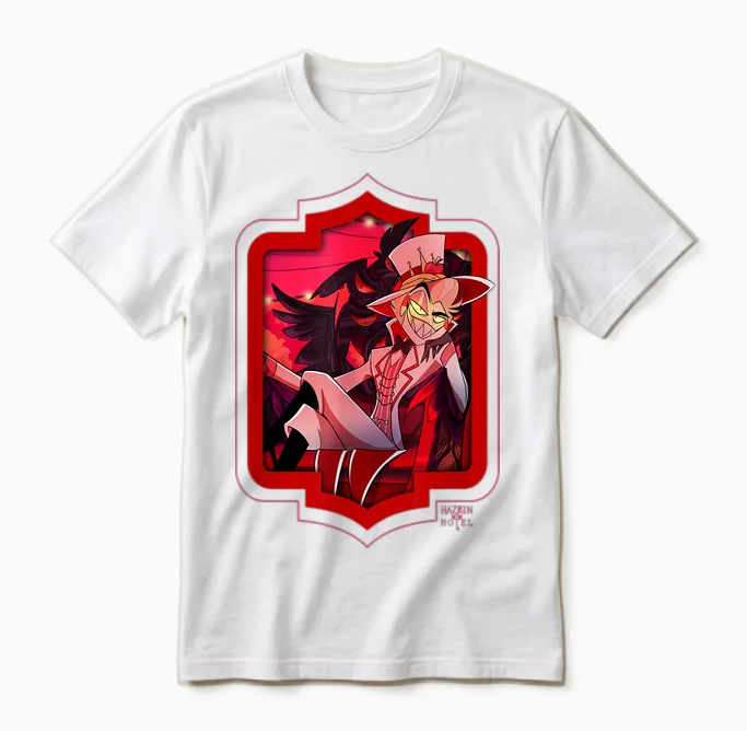 Hazbin Hotel - Lucifer Unisex T-Shirt in White