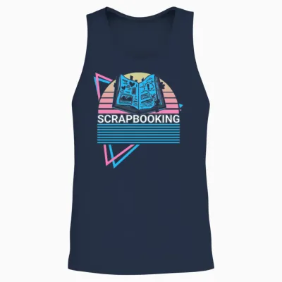 Scrapbooking Scrapbook Retro Unisex Tank Top - Navy