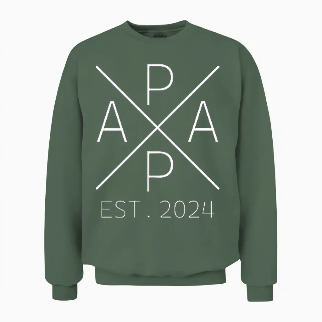 Papa 2024 T-Shirt with German Text Unisex Sweatshirt in Military Green