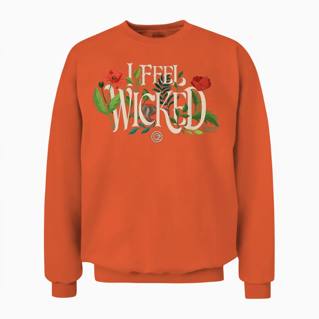 Wicked: for Good I Feel Wicked Unisex Sweatshirt in Orange