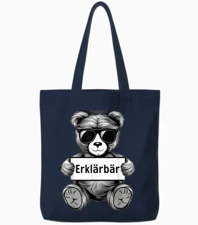 Erklärbär Lehrer Geschenk Abschiedsgeschenk Lehrerin Lustig Tote Bags - Navy