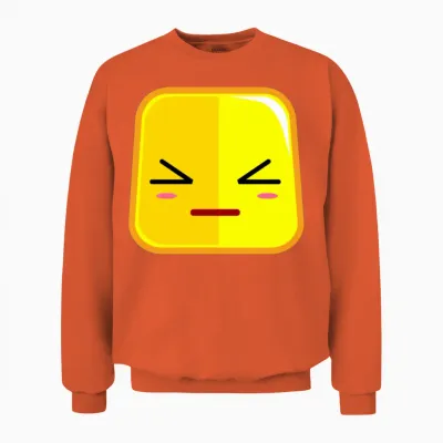 Funny Face Unisex Sweatshirt - Orange
